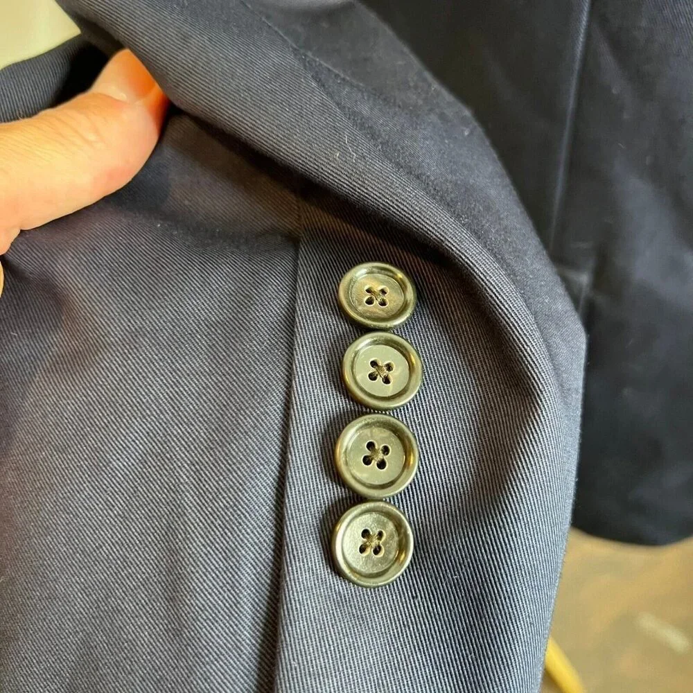 J.Crew $298 Crosby Classic Fit Suit Jacket Italian Chino Navy 34S BQ427 - Picture 5 of 14